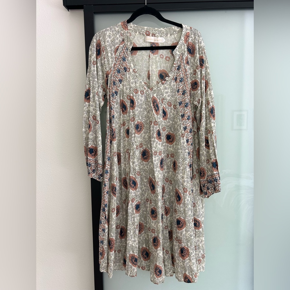 Natalie Martin Floral Mini Dress - XS but fits between xs-m - EUC